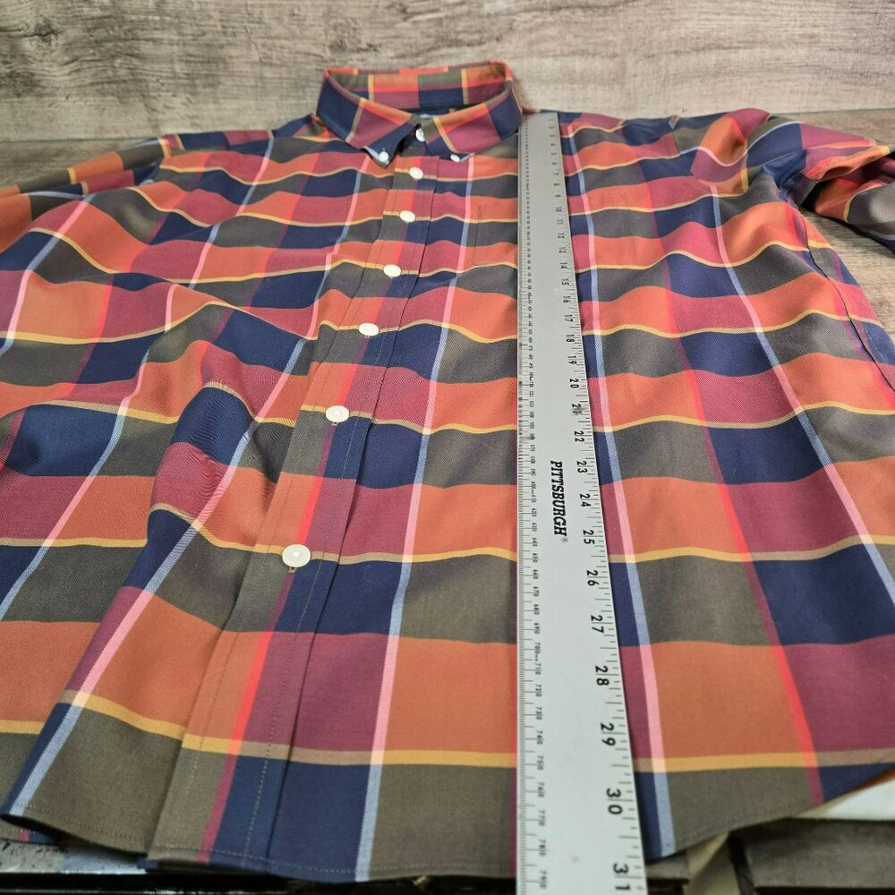 Orvis Mens Wrinkle-Free Madras Plaid Button-Down Shirt XL Vibrant Multicolor - Picture 6 of 12
